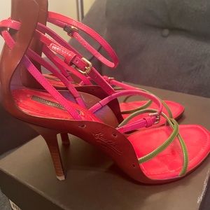 Louis Vuitton “Mango” ankle strap heels